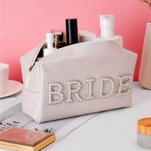 Bride Nylon Embroidered Makeup Bag